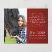 Budget Christelijk Afstuderen Bijbel Verse Red (Voorkant)