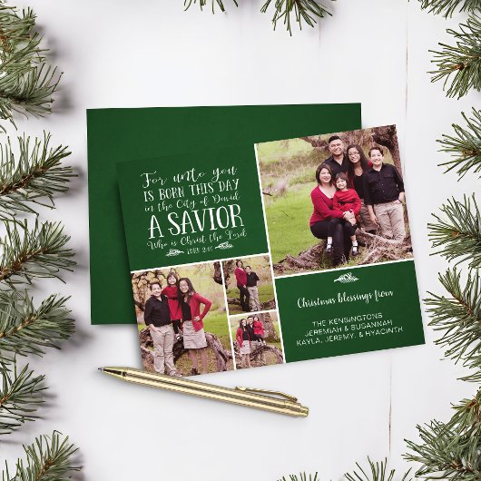 Budget Christelijke kerstcollage Luke 2 Foto