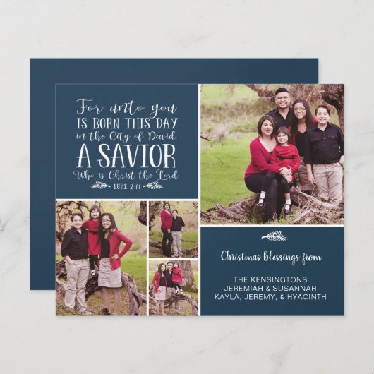 Budget Christelijke kerstcollage Luke 2 Foto (Voorkant / Achterkant)