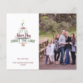 Budget Christelijke kerstfoto's Plaid Holiday