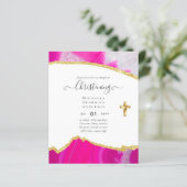 BUDGET CHRISTENING Invite Baptism Bautizo Bautismo (Staand voorkant)