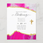 BUDGET CHRISTENING Invite Baptism Bautizo Bautismo (Voorkant)