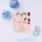 BUDGET CHRISTENING Invite Baptism Bautizo Bautismo Flyer (Enkel)