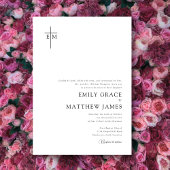 Budget Christian Monogrammed Cross Modern Minimal Kaart