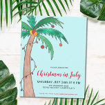 Budget Christmas In July Party Palm Invitation<br><div class="desc">Christmas In July Party Palm Budget Invitation. Neem familie en vrienden op om Christmas Themed Summer Party met these fun uitnoations te bezoeken. They feature a watercolor of a decorated palm tree. Customize these party uitnoations with your details, change the word Celebration to Party or BBQ if you wish. All...</div>