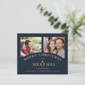 Budget Christmas Navy Chic Luxury Golden 2 Photos (Staand voorkant)