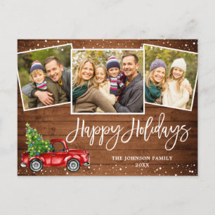 Budget Christmas Red Truck 3 FOTO Vakantie Kaart