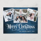 Budget Christmas Rustic 3 FOTO Wenskaart Briefkaart (Voorkant)