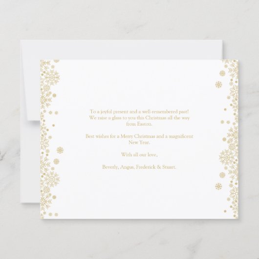 Budget Christmas Snowflakes Fancy Minimalist Photo (Achterkant)