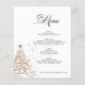 Budget Christmas Tree Menu Card Paper Sheet (Voorkant)