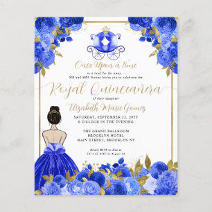 Budget Cinderella Royal Blue Princess Quinceanera