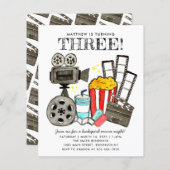 Budget Cinema Film Night Party Kinderen Verjaardag (Voorkant / Achterkant)