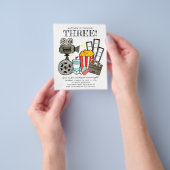 Budget Cinema Film Night Party Kinderen Verjaardag Flyer (Hand)