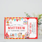 Budget Circus Carnaval Show Ticket Leuke Verjaarda (Staand voorkant)