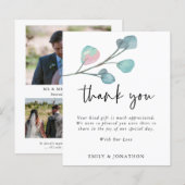 BUDGET Citaat Eucalyptus Weddenschap 3 Foto Bedank (Voorkant / Achterkant)