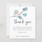 BUDGET Citaat Eucalyptus Weddenschap 3 Foto Bedank (Voorkant)