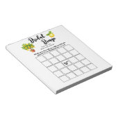 Budget citroen Citrus Vrijgezellenfeest Bingo Part Notitieblok (Schuin)