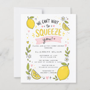 Budget Citroen Meisje Baby Shower Uitnodiging
