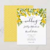 Budget Citroenen Groene Huwelijksuitnodiging (Voorkant / Achterkant)