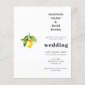 Budget Citrus Citrus Bruiloft Uitnodiging (Voorkant)