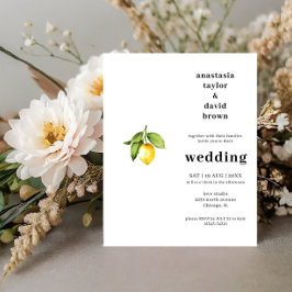 Budget Citrus Citrus Bruiloft Uitnodiging