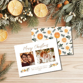 Budget Citrus Hygge Kerst Flat Vakantie Kaart