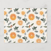 Budget Citrus Hygge Kerst Flat Vakantie Kaart (Achterkant)