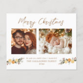 Budget Citrus Hygge Kerst Flat Vakantie Kaart (Voorkant)