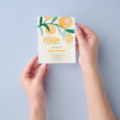 Budget Citrus Sinaasappel Little Cutie Baby shower Flyer (Hand)