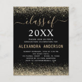 Budget Class of 2023 Photo Afstuderen Gold Black Flyer (Voorkant)