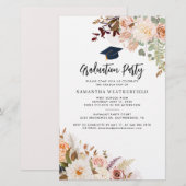 Budget Class of 2025 Floral Graduation Party Kaart (Voorkant / Achterkant)