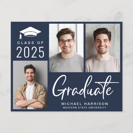 Budget Class of 2025 Foto Afstuderen Aankondiging (Voorkant)