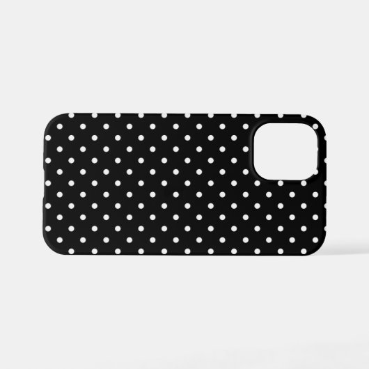 Budget Classic Black en White Polka Dot Pattern iPhone Hoesje (Achterkant horizontaal)
