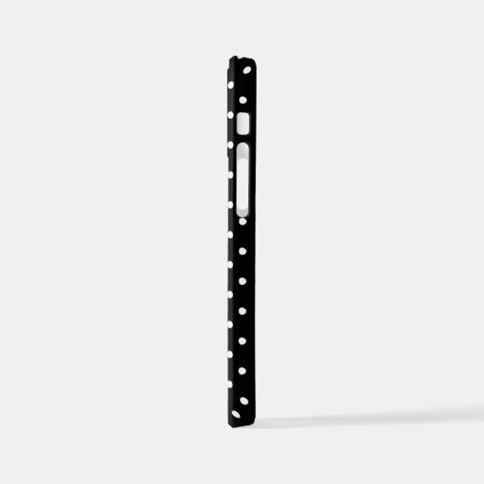 Budget Classic Black en White Polka Dot Pattern iPhone Hoesje (Linkerkant)