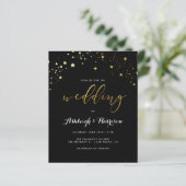 Budget Classic Black & Gold Star Confetti Wedding (Staand voorkant)
