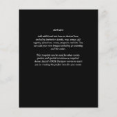 BUDGET Classic Black White MONOCHROME Weddenschap (Achterkant)