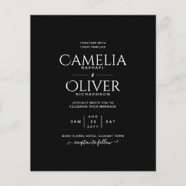 BUDGET Classic Black White MONOCHROME Weddenschap Flyer