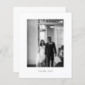 Budget Classic Black & White Wedding Thank you (Voorkant / Achterkant)
