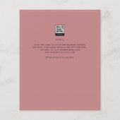 BUDGET Classic Dusty Roos Pink Gold Wedding Invite (Achterkant)