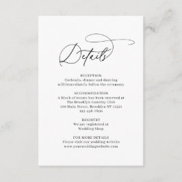 Budget Classic Elegant Bloemen Stoffig Blauw Bruil Informatiekaartje