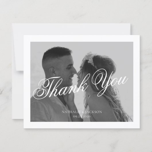 BUDGET Classic Elegant Script Photo Wedding (Voorkant)