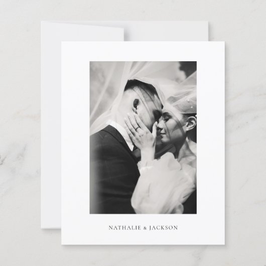 BUDGET Classic Elegant Script Photo Wedding (Achterkant)