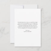 BUDGET Classic Elegante Kalligrafie Foto Bruiloft Bedankkaart (Achterkant)