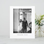 Budget Classic Formal Wedding Photo Thank You Card (Staand voorkant)