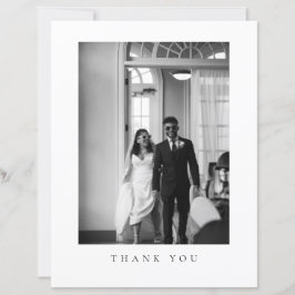 Budget Classic Formal Wedding Photo Thank You Card