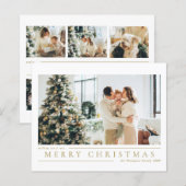 BUDGET Classic Goud Vrolijk Kerstfeest Fotocollage (Voorkant / Achterkant)