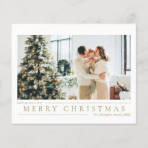 BUDGET Classic Goud Vrolijk Kerstfeest Fotocollage