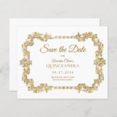 BUDGET Classic Ivoor Wit Goud Lijst Quinceanera (Voorkant / Achterkant)