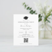 Budget Classic Minimalistische QR Code Graduation  (Staand voorkant)