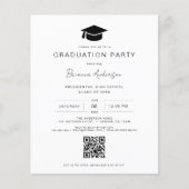 Budget Classic Minimalistische QR Code Graduation  (Voorkant)